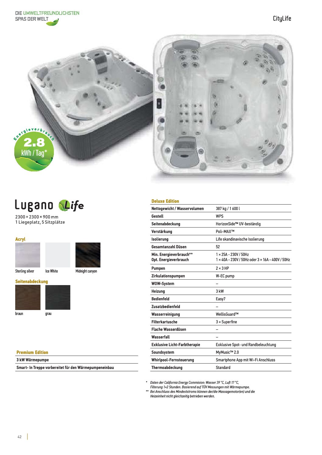 Wellis Lugano Life Whirlpool – Deluxe und Premium Edition mit 52 Massagedüsen – Bild 2